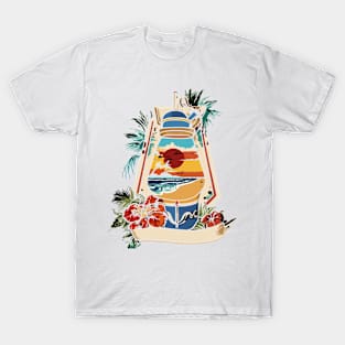 Palm Trees and Waves design T-Shirt